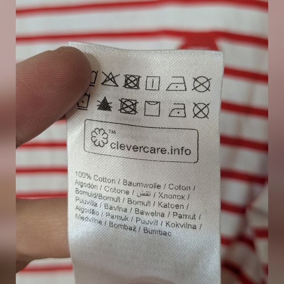 St. Tropez Embroidered Graphic Tshirt - Red white striped - Size L - Picture 7 of 9